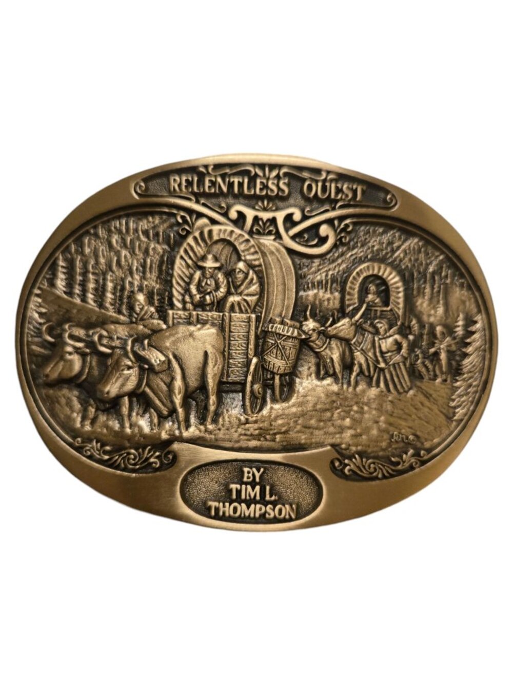 Relentless Quest Belt Buckle Tim L Thompson Western Horse Cowboy Collectible